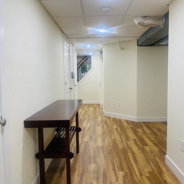 Finished hallway in basement