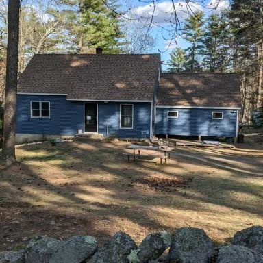 Exterior of house with addition