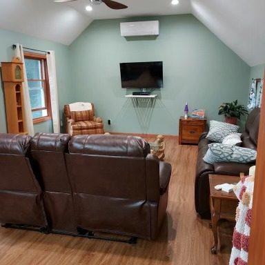 Interior view of living room addition